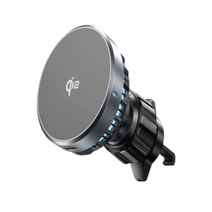 Suport Auto cu Incarcare Wireless 15W + Incarcator USB-C Inclus, Prindere Grila Ventilatie, Lisen W701 YL0224060042, Negru