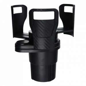 Suport Auto Universal Skyddar EasyGrip, Cup Holder Dublu, Ajustabil, Extender Multifuncțional pentru Băuturi, Telefon și Snacks-uri, Compatibil cu Majoritatea Mașinilor - Negru - Img 4