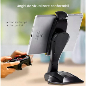 Suport Birou pentru Tablete intre 6.5" si 10", Yesido C21 - Negru - Img 5