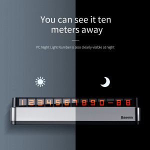 Suport numar telefon bord, Moonlight, Baseus - Gri inchis - Img 7