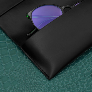 Toc ochelari din piele ecologica elegant, universal, Techsuit - Negru - Img 6