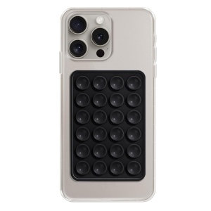 Ventuza telefon Pentru Tik-Tok/Selfie/Vizionare Video, din Silicon, 8x5,5cm, SKDR StickIt SO-PAD - Negru