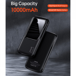 Baterie Externa 10000mAh (US-CD163), cu Display Digital, 2x USB, USAMS - Negru - Img 5