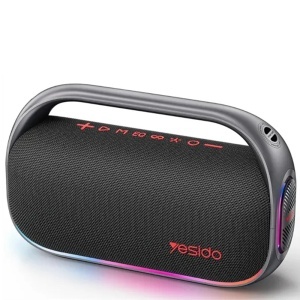 Boxa portabila Bluetooth, 80W, 8000mAh, IPX5, RGB, Yesido, Negru - Img 1