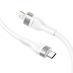 Cablu de Date cu Mufe Type-C, Lightning 30W, 1.2m - Lito (LD02CL) - White