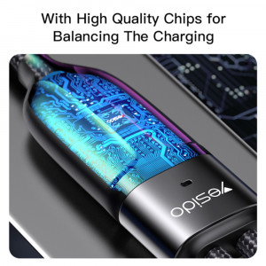 Cablu de Date Type-C la Type-C, Lightning - Yesido (CA87) - Black - Img 2
