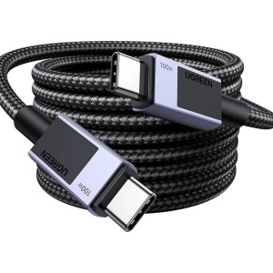 Cablu de Date USB-C la Type-C, PD100W, 5A, 480Mbps, 1m, Ugreen L512 - Space Gray - Img 3