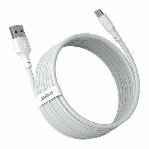 Cablu de Date USB la Type-C, Fast Charging 5A, 40W, 1.5m (set 2) - Baseus (TZCATZJ-02) - White - Img 6