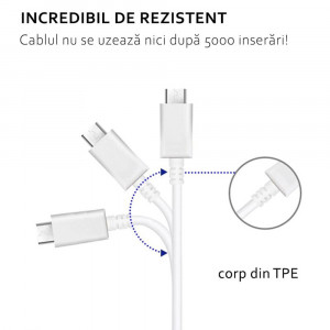 Cablu de Date USB Type-C, 3A, 1.2m, Samsung - Alb - Img 6