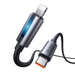 Cablu, USB-C to Lightning, 36W, 3A, 1.2m - Mcdodo (CA-5710) - Black