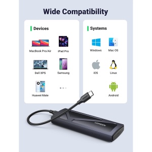 Carcasa SDD, M.2 NVMe, 10Gbps, 2TB, Ugreen CM578 - Dark Blue - Img 7