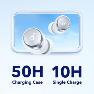 Casti In-Ear Bluetooth 5.2, ANC, Hi-Res, Wireless incarcare Type-C, Anker SoundCore Space A40, Alb - Img 2