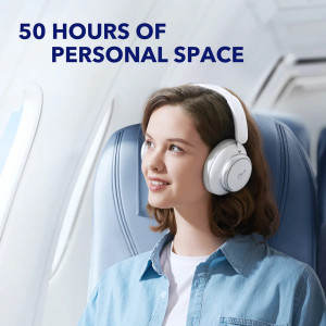 Casti On-Ear Bluetooth 5.3, Noise Cancelling, USB-C - Anker Space Q45 (A3040G21) - White - Img 5