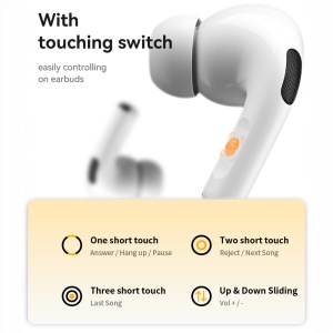 Casti wireless, Bluetooth 5.3, ANC si ENC, Ecran LCD, 360mAh, Yesido, Alb - Img 5