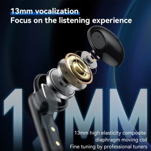 Casti wireless, Bluetooth 5.3, Control tactil, Difuzor 13mm, Bass, Yesido, Alb - Img 3