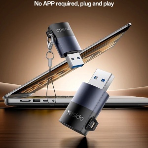 Cititor de carduri, USB 3.0, Micro SD, TF, 5Gbps, Aluminiu, Yesido, Gri - Img 3