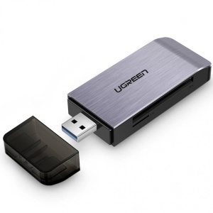 Cititor de Carduri USB la SD/TF/CF/MS Card, Plug&Play, 512GB, 5Gbps, Ugreen CM180 - Gri - Img 2