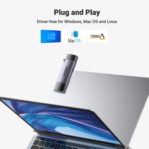 Cititor de Carduri USB/USB-C la SD/TF Card, Plug & Play, 5Gb/s, 2TB, Ugreen CM185 - Gri - Img 5