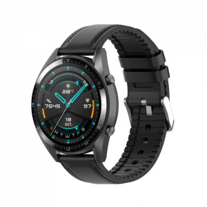 Curea smartwatch Samsung Galaxy Watch 4, Galaxy Watch Active 1 / 2 (40 mm / 44 mm), Huawei Watch GT / GT 2 / GT 3 (42 mm), Techsuit W007 - Negru - Img 5