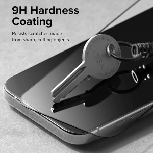 Folie iPhone 15 Pro Max din sticla securizata, Ringke Cover - Negru - Img 6