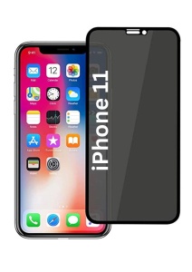 Folie pentru iPhone 11 / XR, Anti-spy Ultra HD, Protectie 9H, Montare Simplă, 111D, Privacy, set cu sticker