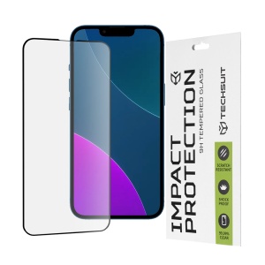 Folie pentru iPhone 13 mini, SKYDDAR INNOVATION, Sticla Securizata, Ultra HD, Protectie 111D, Montare Simplă, Transparent, set cu sticker