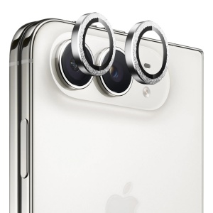 Folie pentru iPhone Duo - Blueo Diamond Camera Lens Glass - Silver Diamond