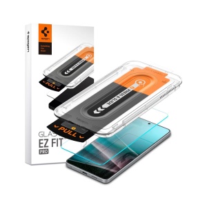 Folie pentru Samsung Galaxy S25 Edge, sticla securizata, Glas.tR EZ-FIT Spigen, Transparent