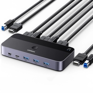 HDMI KVM Switch, 4K@60Hz, 5Gbps, Support 3D, Ugreen CM664, Negru - Img 5