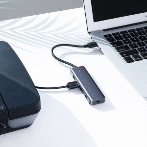 Hub Type-C la 4xUSB 3.0, Micro-USB, 5Gbps, Ugreen CM219, Gri - Img 5