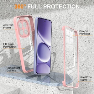 Husa 360° Honor 600 Lite, Husa Fata spate, Antisoc, set cu sticker, [Pachet 360°] ColorVerse, Roz - Img 2