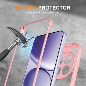 Husa 360° Xiaomi 17T, Husa Fata spate, Antisoc, set cu sticker, [Pachet 360°] ColorVerse, Roz - Img 3