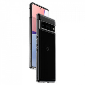 Husa Google Pixel 7 Pro, Spigen Ultra Hybrid - Crystal Clear - Img 7