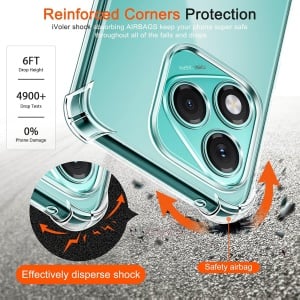 Husa Honor 400 Lite, Slim Silicon, Antisoc, set cu sticker, Shockproof Clear Silicone, Transparenta - Img 5