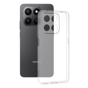 Husa Honor 400 Smart / X7d 4G din silicon transparent, set cu sticker, Slim 1mm, Transparenta