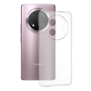 Husa Honor Magic 7 Lite / X9c, SKYDDAR INNOVATION, ClearGuard, din silicon transparent, set cu sticker, Transparenta