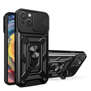 Husa iPhone 14 cu inel magnetic, Techsuit CamShield - Negru - Img 8