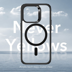 Husa iPhone 14 Pro, ESR Classic Hybrid HaloLock - Negru Transparent - Img 6