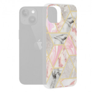 Husa iPhone 15 Plus Marble Series, Techsuit - Pink Hex - Img 7