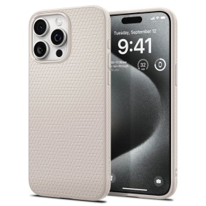 Husa iPhone 17 Pro flexibila, Spigen Liquid Air, Natural