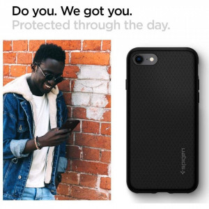 Husa iPhone 7 / 8 / SE 2 / SE 2020, Liquid Air Spigen - Negru - Img 2