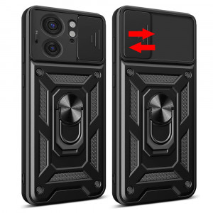Husa Motorola Edge 40 cu inel magnetic, Techsuit CamShield - Negru - Img 2