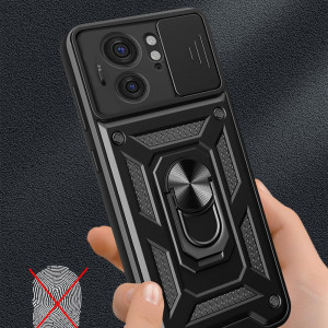 Husa Motorola Edge 40 cu inel magnetic, Techsuit CamShield - Negru - Img 7