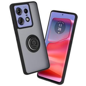 Husa Motorola Edge 50 Pro SKYDDAR Glinth+ cu Inel Rotativ 360°, Compatibilitate Magnetica, Absorbtie Socuri, Design Subtire si Elegant - Negru