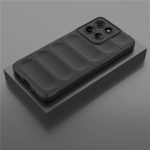 Husa Motorola Moto G15 / G15 Power din Silicon Mat, MagicShield, set cu sticker, Negru - Img 5