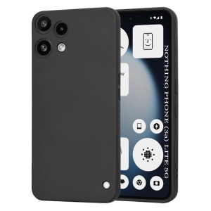 Husa Nothing Phone (3a) Lite din Silicon Catifelat, SoftElegance, set cu sticker, Negru