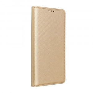 Husa Oppo A17 tip carte, Buzunar interior, Antisoc, Smart Case Book, Auriu