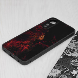 Husa Oppo A58 5G / A78 5G cu sticla securizata, Techsuit Glaze - Red Nebula - Img 4