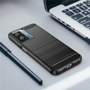 Husa OPPO A77 5G, Techsuit Carbon Silicon - Negru - Img 4