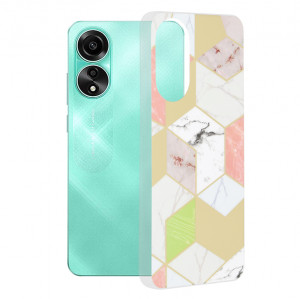 Husa Oppo A78 4G Marble Series, Techsuit - Purple Hex - Img 1